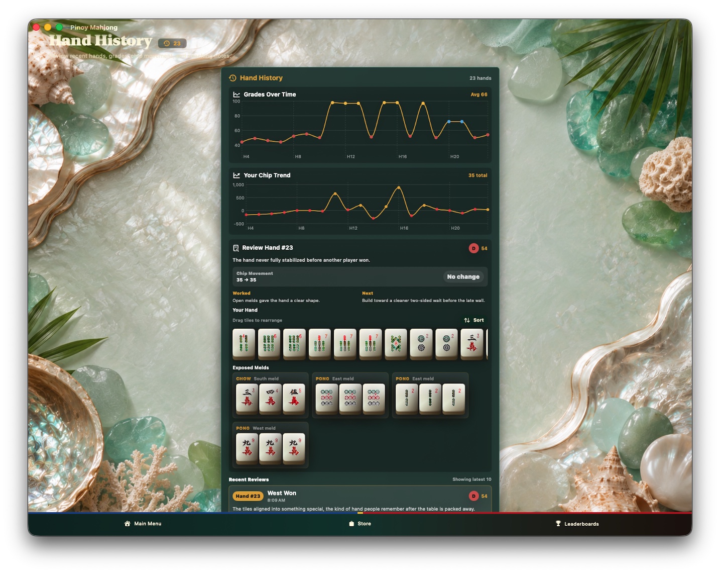 Detalyadong Hand History ng Pinoy Mahjong sa Mac