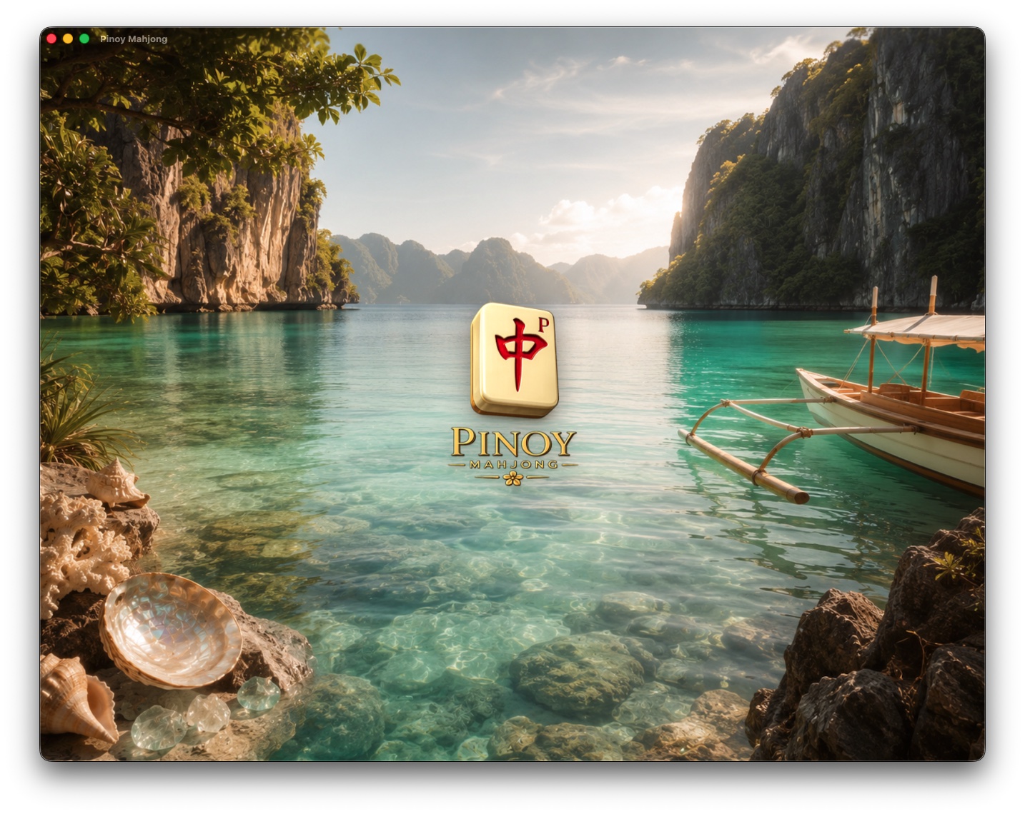 Panimulang Palawan screen ng Pinoy Mahjong sa Mac